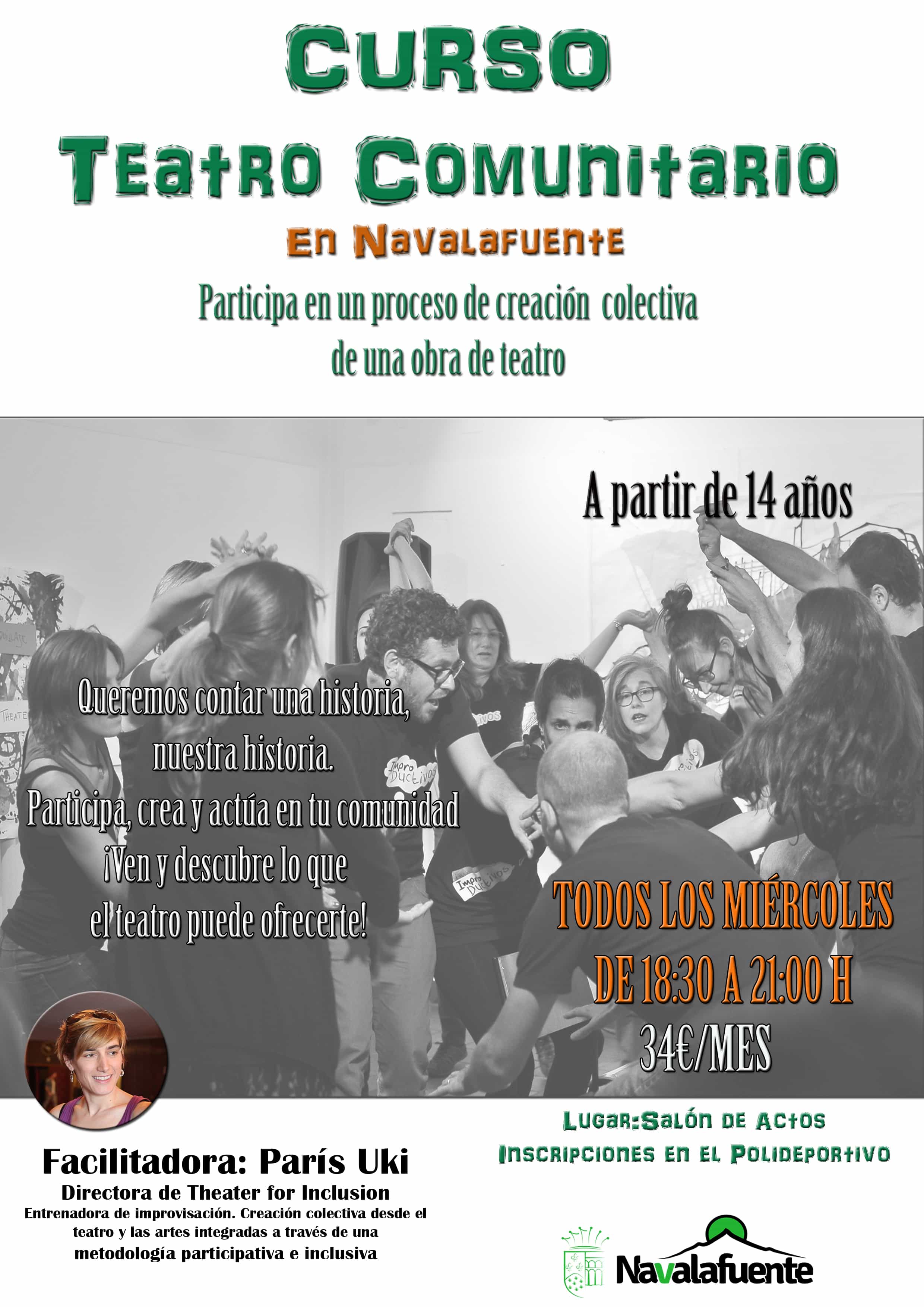 Cartel de Teatro Comunitario en Navalafuente 2018-2019