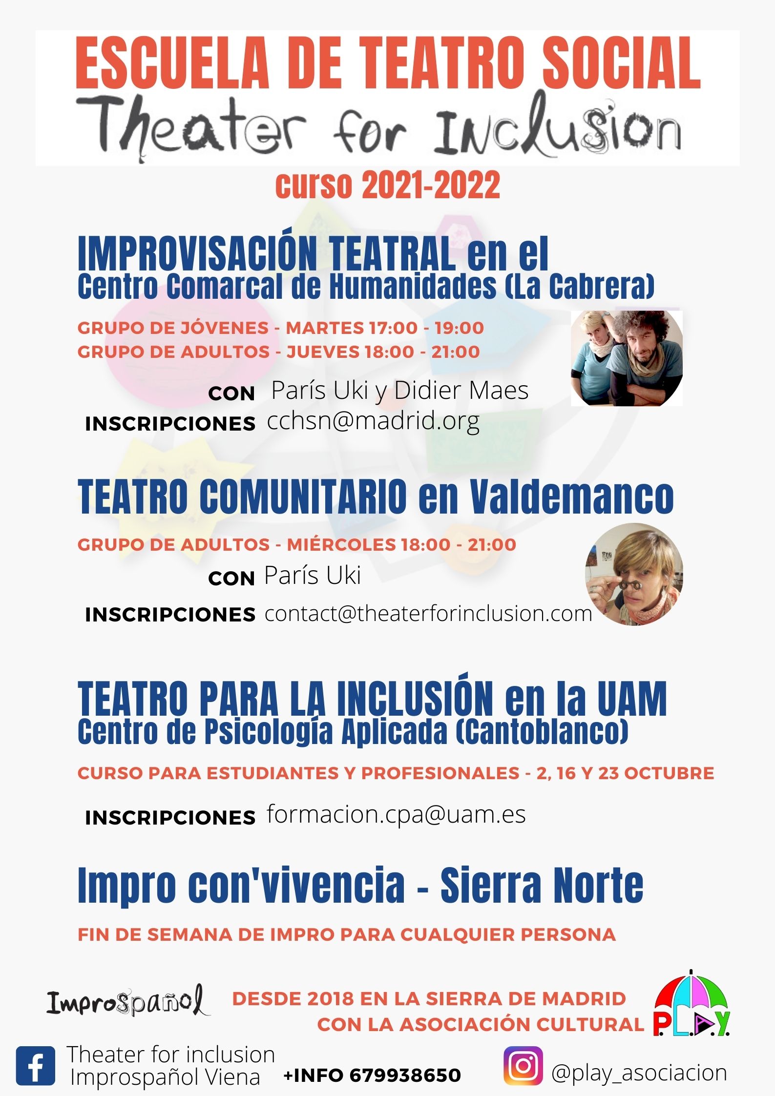 Poster Theater4inclusion.CURSO .2021 2022